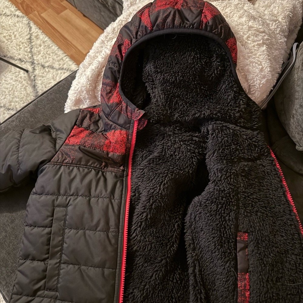 Black and Red Kids Jacket with Hood